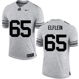 Men's Ohio State Buckeyes #65 Pat Elflein Gray Nike NCAA College Football Jersey Summer UKX8244JE